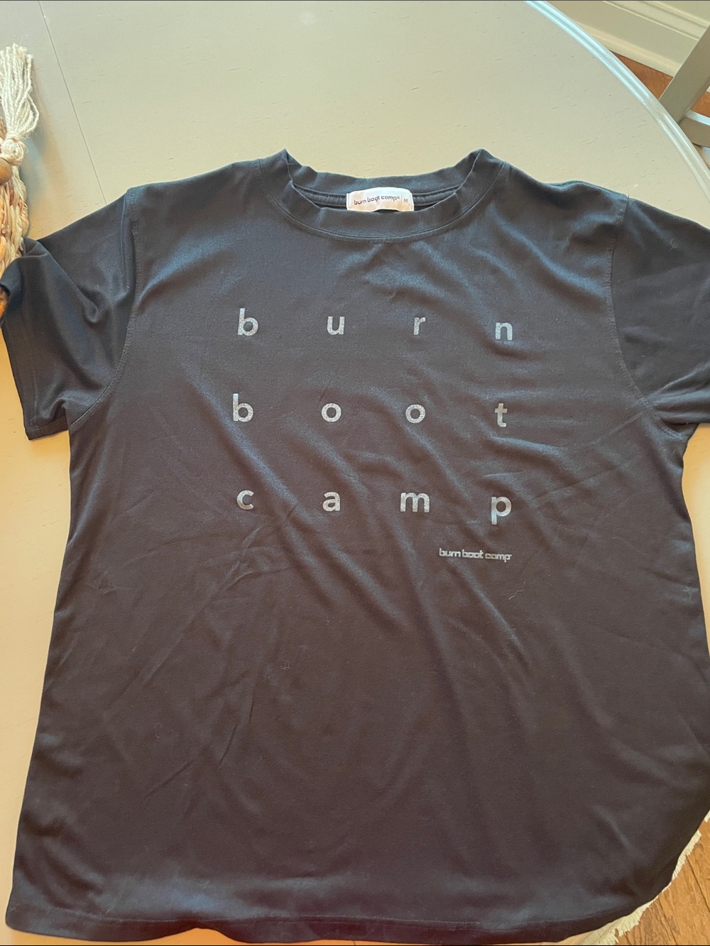 Burn Boot Camp Bootcamp Unisex men’s women’s Black Logo Tee medium